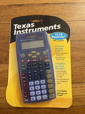 Texas Instruments TI-15 Scientific Calculator Explorer Solar  School New - Image 1 of 2