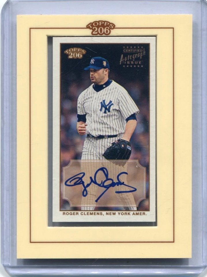 2002 Topps 206 - ROGER CLEMENS - Mini Framed Autograph TA-RC - NEW YORK YANKEES - Image 1 of 1