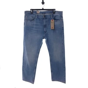 Levi's 505 Regular Mens Size 42 X 30 Blue Straight Leg Denim Jeans - Picture 1 of 12