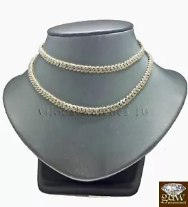 Real 10k Yellow Gold & Diamond Cuban Link 18" Chain 4.33 CT Diamond Box Clasp - Picture 1 of 7