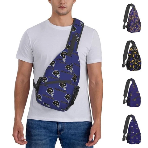 Baltimore Ravens Men's Casual Cross Chest Bag Diagonally Portable Travel Bag Cover