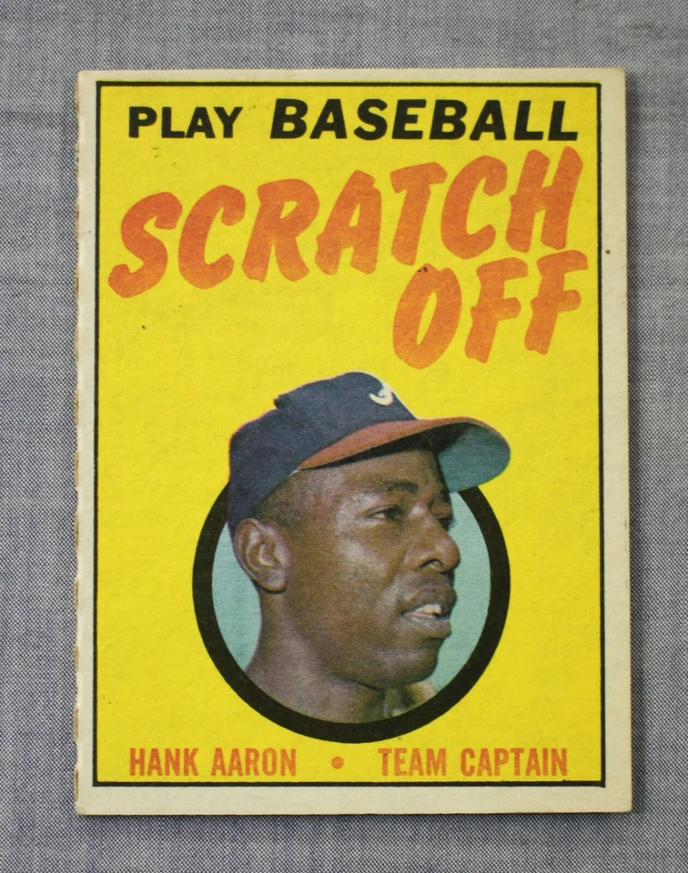 Tarjeta de béisbol rascada Hank Aaron HOF 1970 Topps Play Baseball - sin rayar Foto 1 de 3