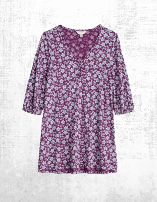 Ex Seasalt Women’s ¾ Sleeve Jersey Tunic in Simple Carving Cassi - Image 1 of 4