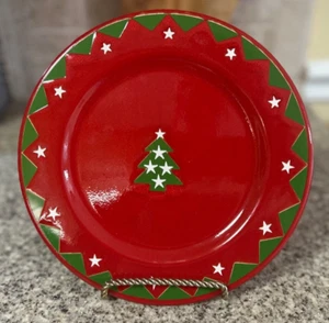 Waechtersbach~Christmas Tree~Noble Excellence~9” Red Plate~Germany - Picture 1 of 3