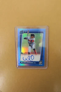 2021 Donruss Optic William Contreras RC Rookie Carolina Blue Prizm Auto 04/35 - Bild 1 von 2