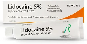 Maximum Strength Lidocaine 5% Topical Anorectal Numbing Cream, with Vitamin E | - Picture 1 of 6