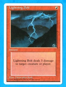 Lightning Bolt - 5ª Edición 1995 MTG Rojo Instantáneo Común LP (C) - Imagen 1 de 2