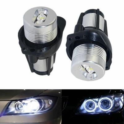 6000K White LED Angel Eyes Halo Marker Light Bulbs Error Free For BMW E90 E91 X5 - Image 1 of 4