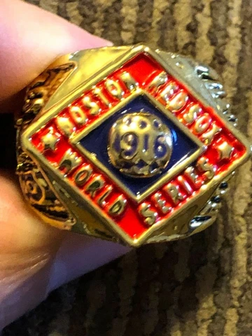 BABE RUTH 1916 COMMEMORATIVE CHAMPIONSHIP RING RED SOX SIZE 11 Cover