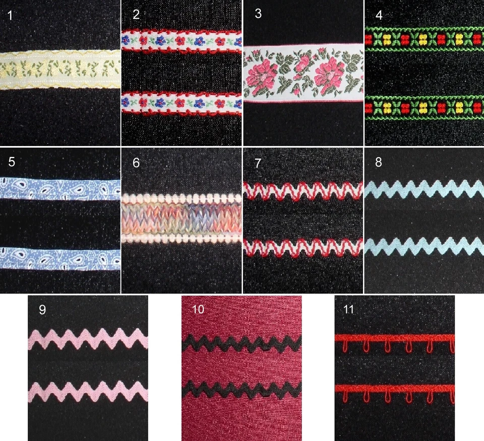 Ric Rac Trim 1 - 15 Yards x 1/2" - 2" Braid Vintage Assorted 205X CLOSEOUT - Image 1 of 1