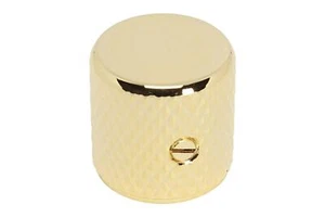 Flat Top Brass Knob for 6mm diameter solid or split shaft w/ set screw - Gold - Picture 1 of 3