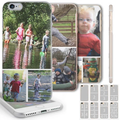 FUNDA RÍGIDA TRANSPARENTE COLLAGE PERSONALIZADA PERSONALIZADA PARA APPLE/SAMSUNG Foto 1 de 4