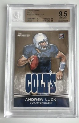 2012 Bowman GOLD Andrew Luck BGS 9.5 ROOKIE Colts  - Image 1 of 2