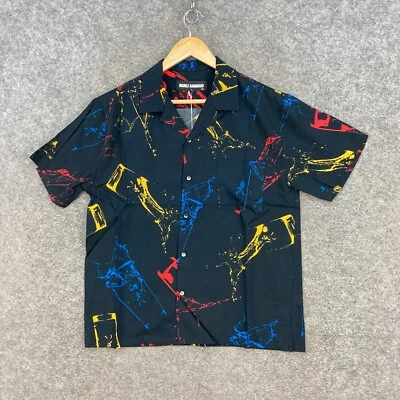 Double Rainbow Mens Shirt Size XS Extra Small Black Short Sleeve Button 38528 - Image 1 of 4