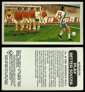 The Defensive Wall #29 Play Better Soccer 1976 Brooke Bond Tea Card - Picture 1 of 1