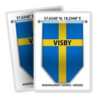 2x pionowe naklejki winylowe Visby Szwecja flaga #60945