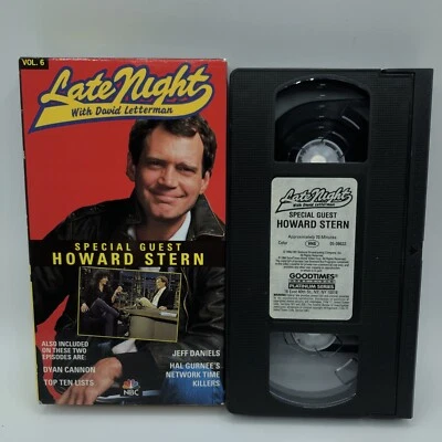 LATE NIGHT WITH DAVID LETTERMAN Volume #6 Howard Stern  VHS  Free Shipping - Image 1 of 4