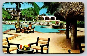 Puerto Vallarta Jalisco Mexico Hotel Posada Vallarta Swimming Pool Vtg Postcard  - Picture 1 of 3