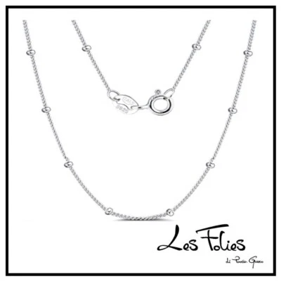 Collana Spacer Small da 45cm filo 1mm sfera 2mm in argento 925 - Les Folies - Immagine 1 di 4