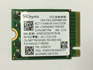 SKhynix BC711 512GB M.2 2230 PCIe NVMe SSD HFM512GD3GX013N for steam deck Rog PC - Afbeelding 1 van 9