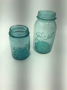 Ball Perfect Einmachglas blau #1 #6 One 1 Pint Glas Vintage - Bild 1 von 12