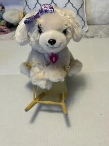 Barbie Doll Pet Dog ~Tan Collar Pink Dog Tag & Ear Bow MATTEL Preowned - Picture 1 of 6