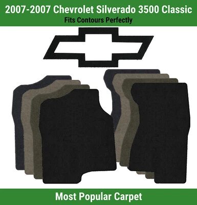 Alfombrillas delanteras Lloyd Ultimat para Silverado 3500 '07 con contorno negro Chevy pajarita Foto 1 de 4