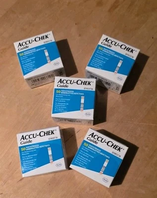 Accu Chek Guide Blutzuckerteststreifen 5 X 50 Stück neu - Bild 1 von 2