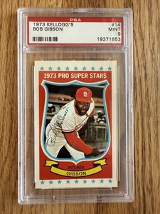 Kelloggs #14 1973 Bob Gibson Pro Super Stars ¡¡PSA 9!!! - Imagen 1 de 2