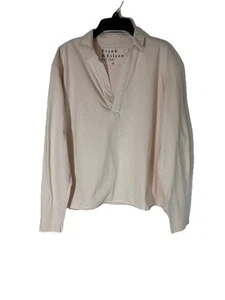 Frank & Eileen Womens Patrick Popover Rose Henley Tee Lab Heritage Jersey Sz XS - Picture 1 of 9