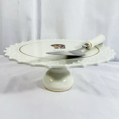 12" Hummel Porcelain Pedestal Cake Plate "Stormy Weather" Danbury Mint With Serv Foto 1 de 4