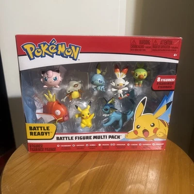 NUEVO 2021 Pokemon 8 piezas Figura de Batalla Multi Pack Pikachu Vaporeon Magikarp Juego de Juguetes Foto 1 de 2