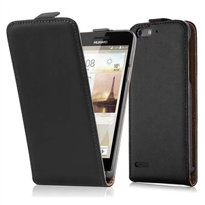 Funda protectora para Huawei ASCEND P6 MINI Estuche Flip Cover Cuero sintético - Imagen 1 de 4