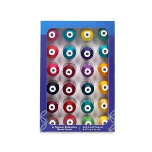 Brother 24-Piece Jewel Tone Embroidery Thread Set - Picture 1 of 6
