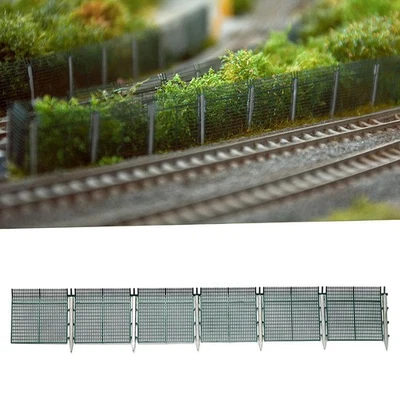 Model Railway Scenery Fence 1/87 HO Scale Mini Realistic Model Train Accessories - Image 1 of 4
