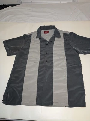 Maximos Yucatan Shirt Mens XL Gray Black Bowling Guayabera Button Up Camp Style - Image 1 of 4