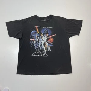 Vintage 1993 Star Wars Graphic T Shirt Size XL Distressed Oneita Single Stitch - Picture 1 of 11