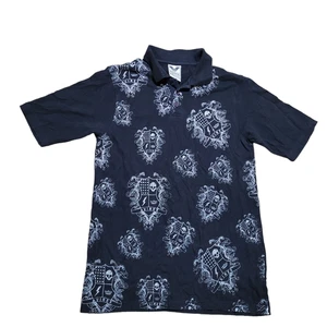 AVIREX Polo Shirt 2XL Men All Over Crest Streetwear Lifestyle Hip Hop Urban - Picture 1 of 18