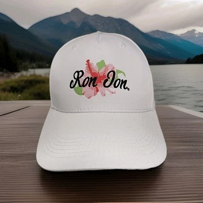 Ron Jon Surf Shop Floral Logo Blanco Algodón Hombre Correa Trasera Sombrero Foto 1 de 4
