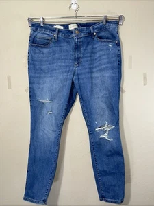 Universal Thread High-Rise Skinny Jeans Medium Wash/Distressed Stretch Plus 20W - Picture 1 of 7