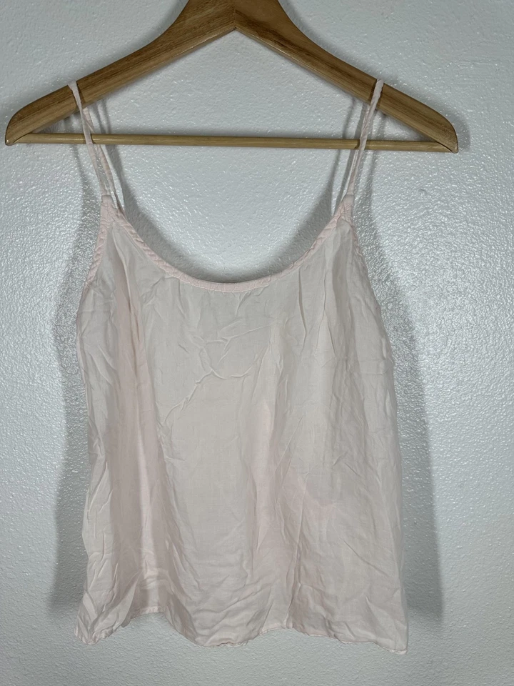 Cloth & Stone Tank Top Womens Medium Pink Cami Double Strap Pocket Made USA - Image 1 of 4