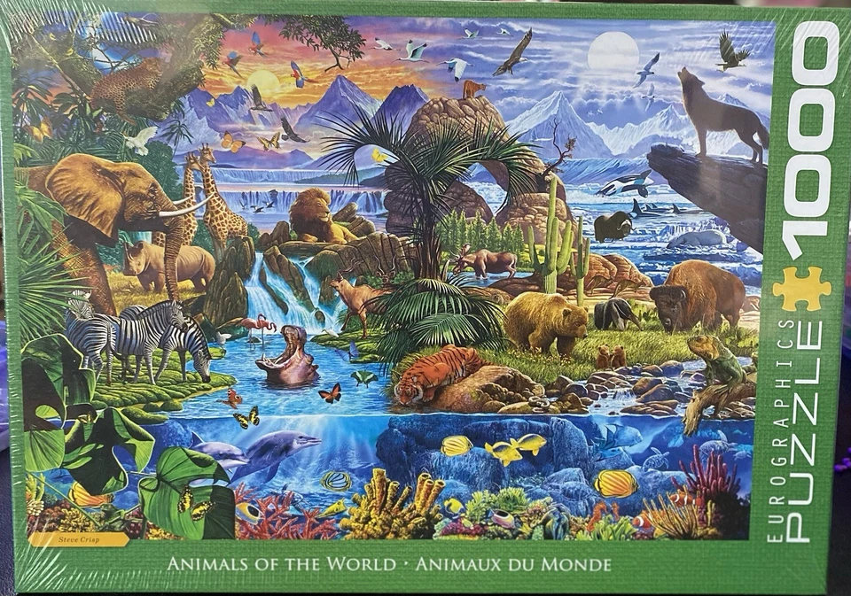 Animals of the World 1000 Piece Jigsaw Puzzle Eurographics New- Great Gift Idea - Image 1 of 1