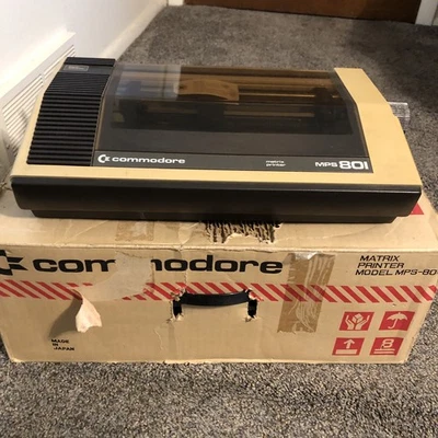 Commodore MPS-801 Printer C64 64C +4 C128 Powers On, Appears Never Used - Image 1 of 4