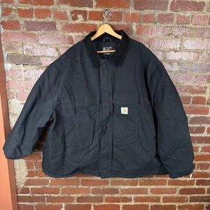 Carhartt Coat Mens 5XL Black Duck Traditional Arctic Quilt Lined Workwear C003 - Picture 1 of 5