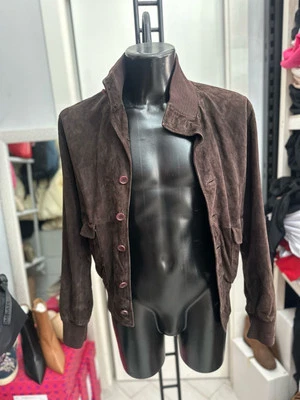 Hardfit Giacca In Pelle Di Renna Uomo Man TgS Marrone LLV1431 - Immagine 1 di 4