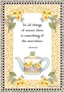 Debbie Mumm Teapot Teatime Hot Tea Aristotle Blank Note Cards - Set of 2 - Picture 1 of 4