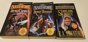 Lot of (3) R.A. Salvatore Paperback Books Forgotten Realms Demon Spirit - Picture 1 of 6