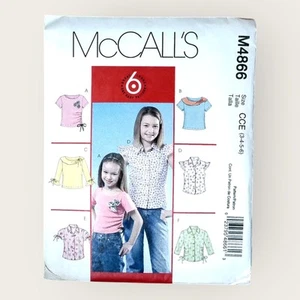 Prendas para el torso McCalls patrón de costura M4866 para niñas talla 3-6 sin cortar plegadas de fábrica - Imagen 1 de 2