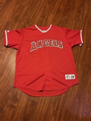 VTG Majestic Anaheim Angels Los Angeles Red Baseball Jersey Mens XL Vintage  - Image 1 of 4