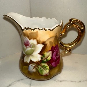 Milchkännchen Heritage braun (blumig) von Lefton 1867 5oz eingestellt - Bild 1 von 6